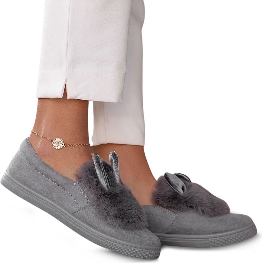 Damen Kinder Hausschuhe Slipper Haus Schuhe Pantoletten Beppi Grau Gr.39