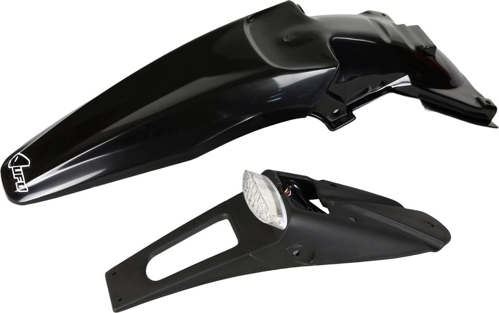 Kotflügelverkleidung UFO PLAST Abdeckung Schutzblech hinten für Kawasaki KLX R 450 ccm Bj. 2007 - 2024, Farbe:schwarz
