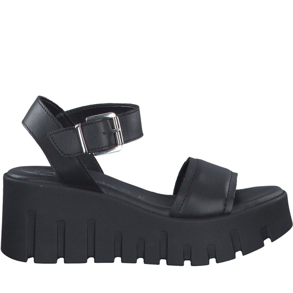 Tamaris Damen Klassische Sandalen 1-28712-20 003 Farbe:Schwarz Größe: 37