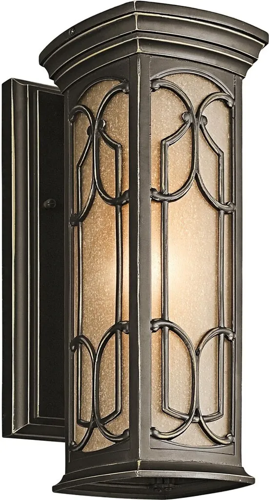 Applique extérieur étanche Kichler Franceasi en bronze E27 max 60W