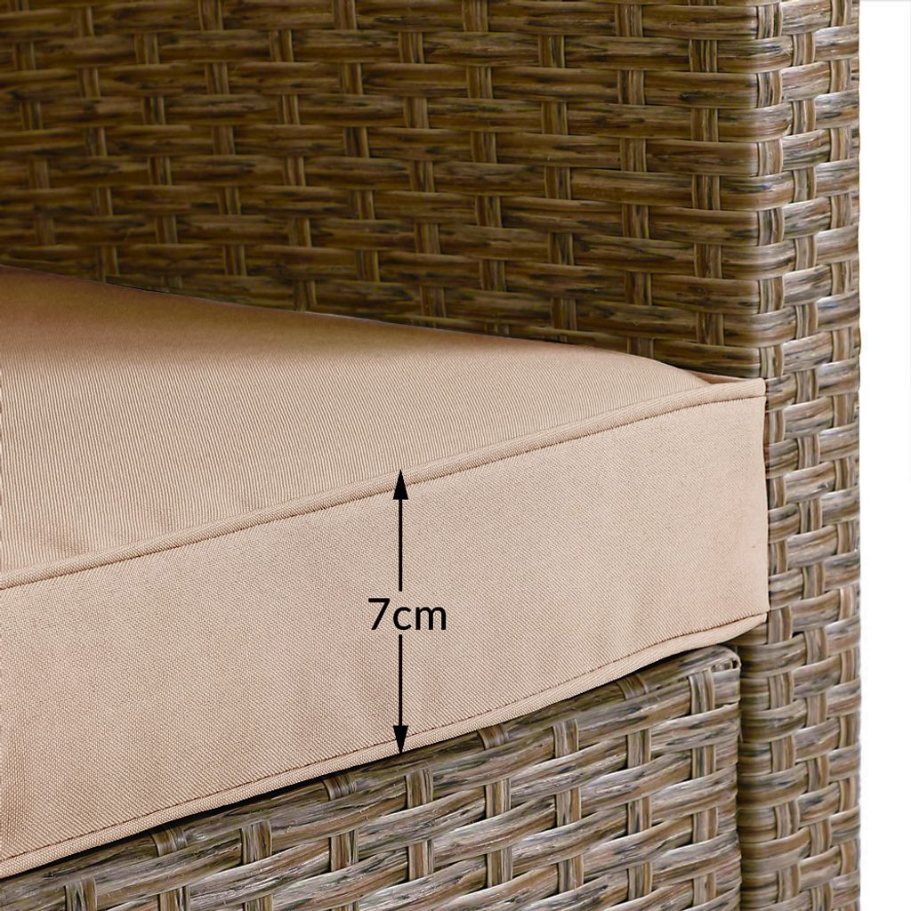 CASARIA® Polyrattan Ecklounge Set WPC Esstisch Ecksofa 2 Produktbild 4
