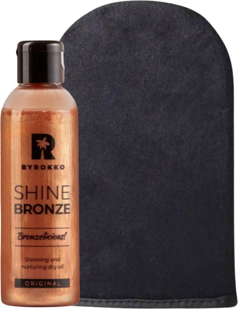Byrokko Shine Bronze Trockenbronzöl + Handschuh