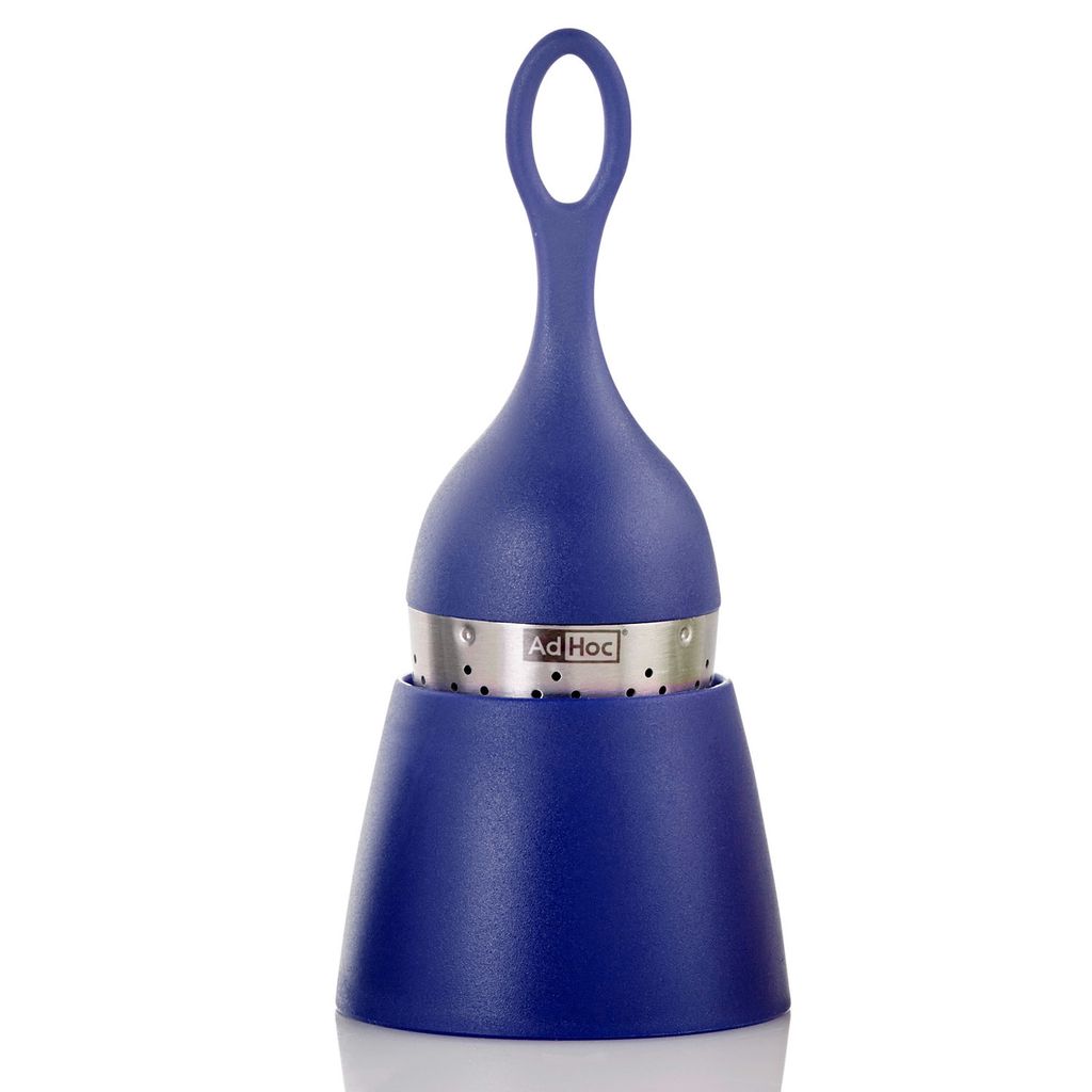 AdHoc Teefilter Floatea, Tee-Ei Schwimmend, Filter, Tee Sieb, Teesieb, Edelstahl / Kunststoff, 12.5 cm, Blau, TE17