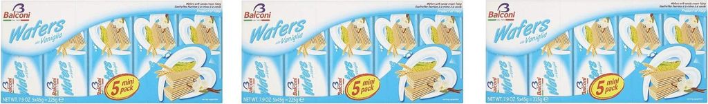 3x Balconi Wafers alla Vaniglia Waffeln mit Vanillecreme ( Produktbild 