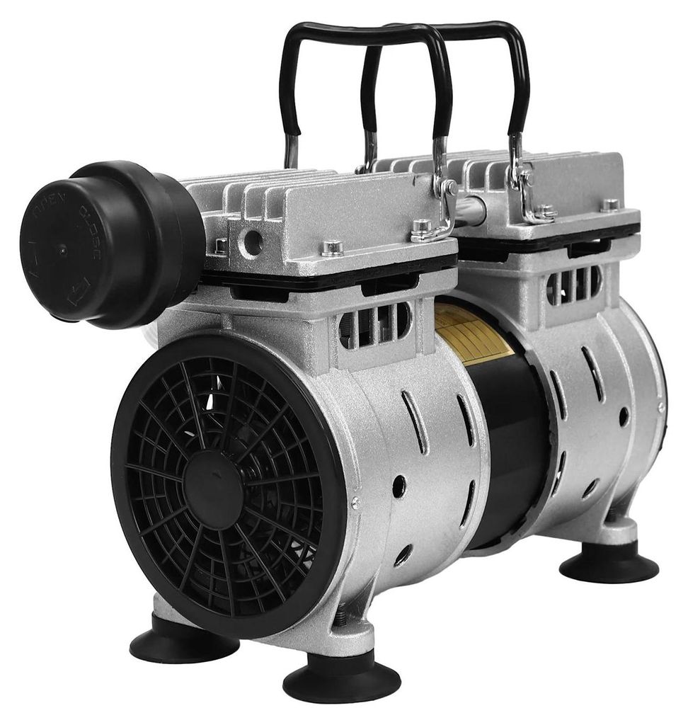 Ölfreie Vakuumpumpe - XHX400A2 - 2 Zylinder - 550 W - 220 V 50 Hz - G1/4 Gewinde - 1400 U/min - 52 dB - Silber