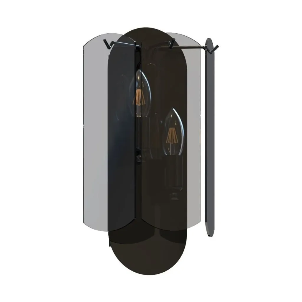 Applique NIRA en verre noir pour salon et chambre luminaire Zuma Line E14