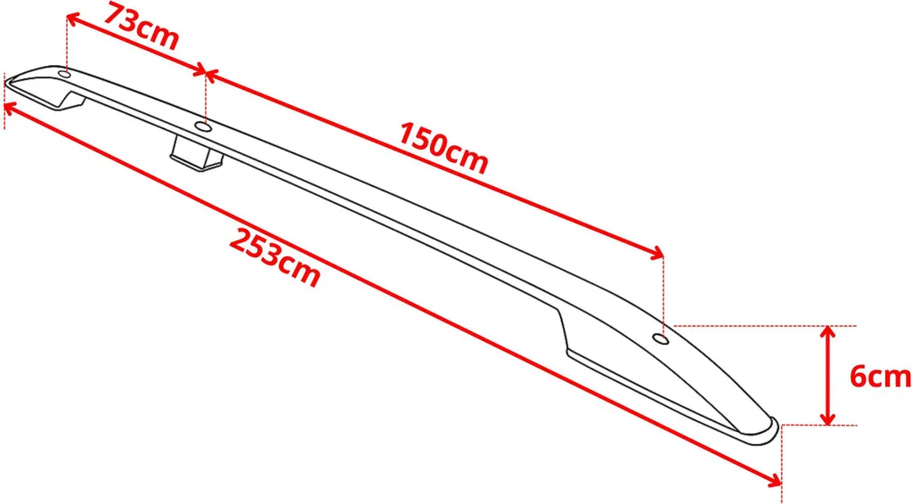 Mancorrenti Tetto Corso Schwarz Opel Vivaro Renault Trafic 2014+ - 3
