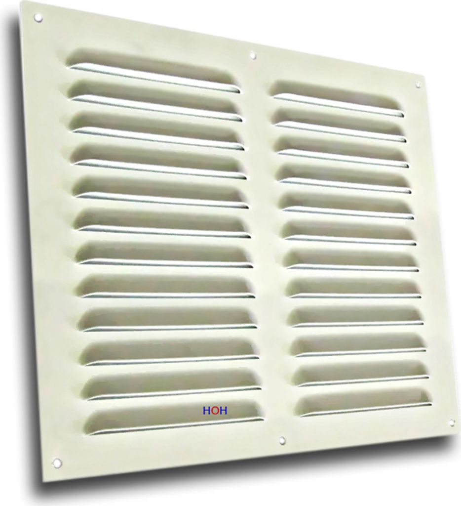 Lüftungsgitter LG-3025 W Lamellengitter Alu Weiß 300 x 250mm Zuluft Abluftgitter