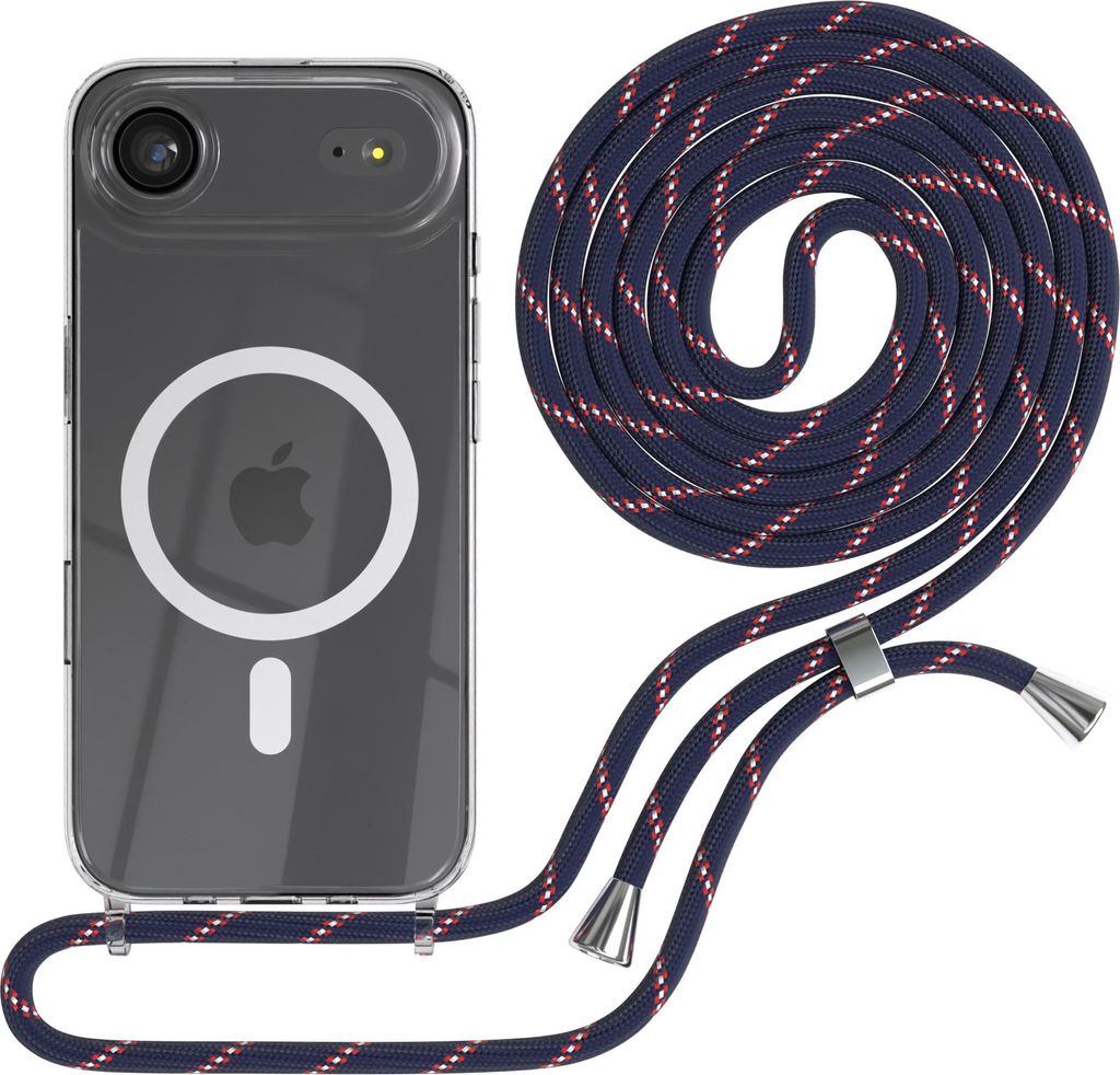 EAZY CASE - Handykette kompatibel mit Apple iPhone Air, Kette zum Umhängen, Handyhülle stoßfest, Silikonhülle mit Band, Transparente Hülle, Ba...