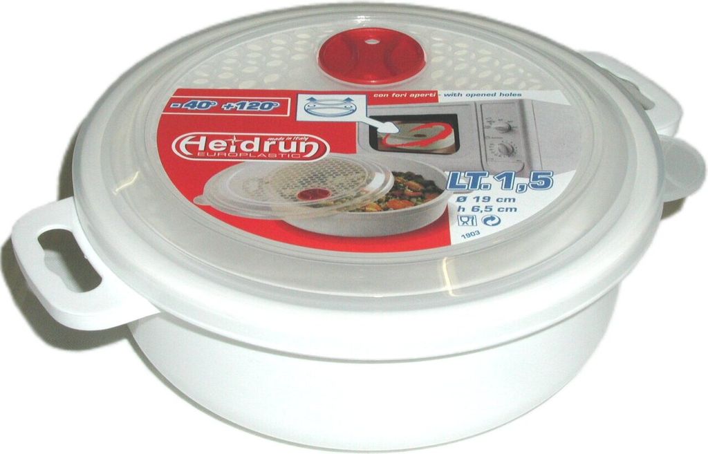 HEIDRUN Mikrokasserolle mit Deckel und Ventil, rund Produktbild 