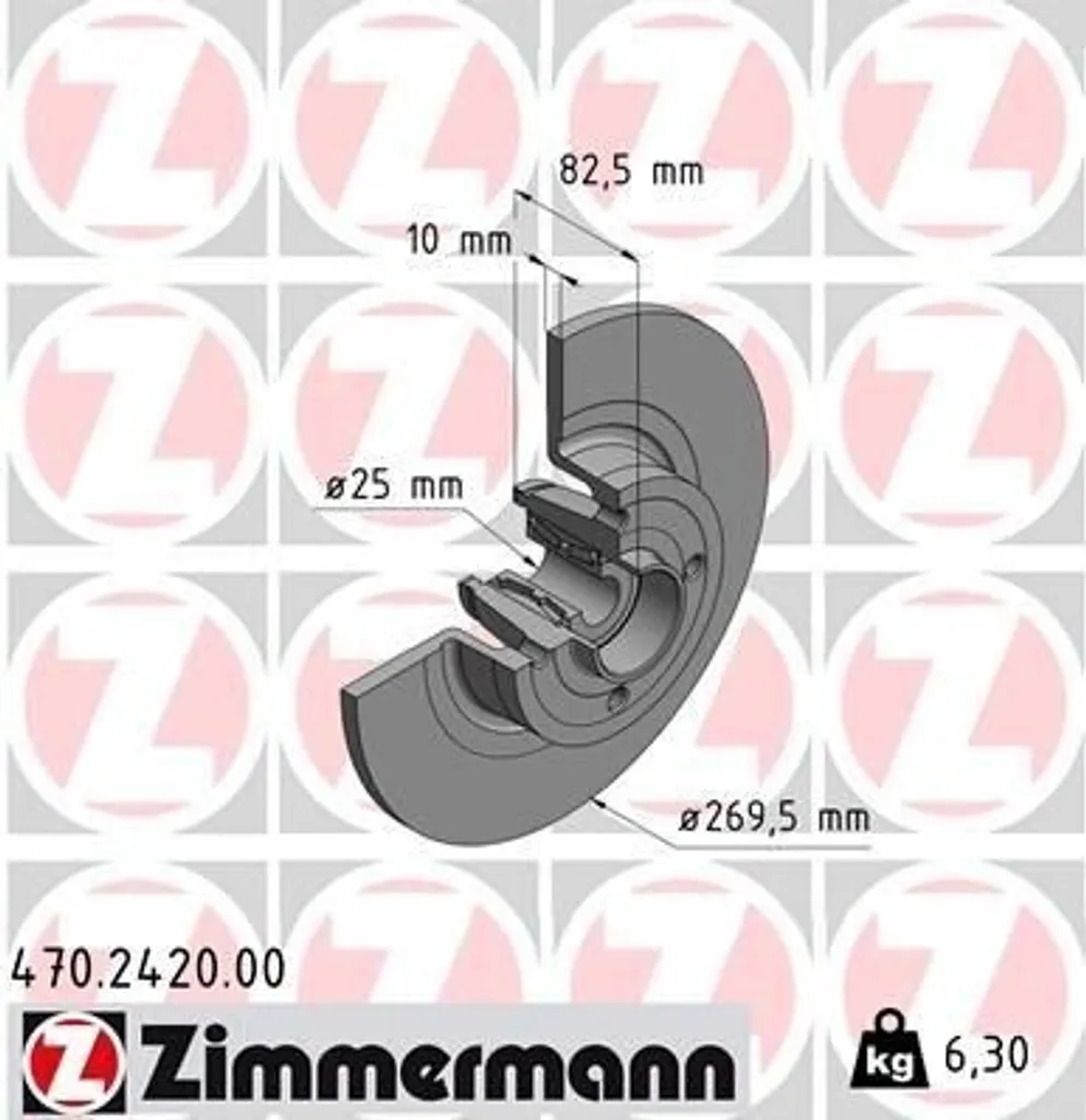 Disque de frein anti-vibration Zimmermann pour Renault Megane et Scenic