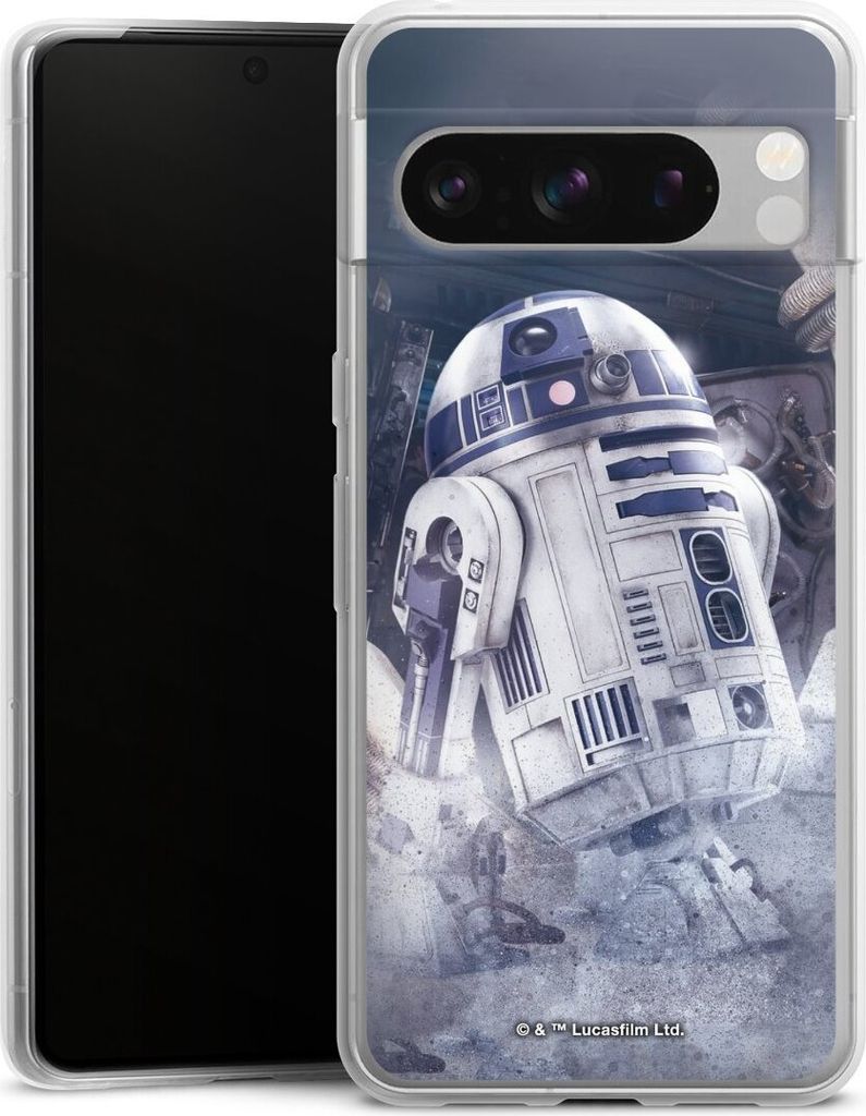 DeinDesign Slim Hülle für Google Pixel 8 Pro Silikon Case Ultra Dünn Handyhülle Fanartikel Roboter Star Wars