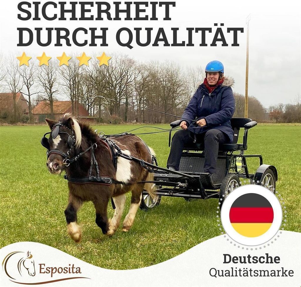 Esposita Einspännergeschirr "Shettyglück" Schwarz Gr. Produktbild 