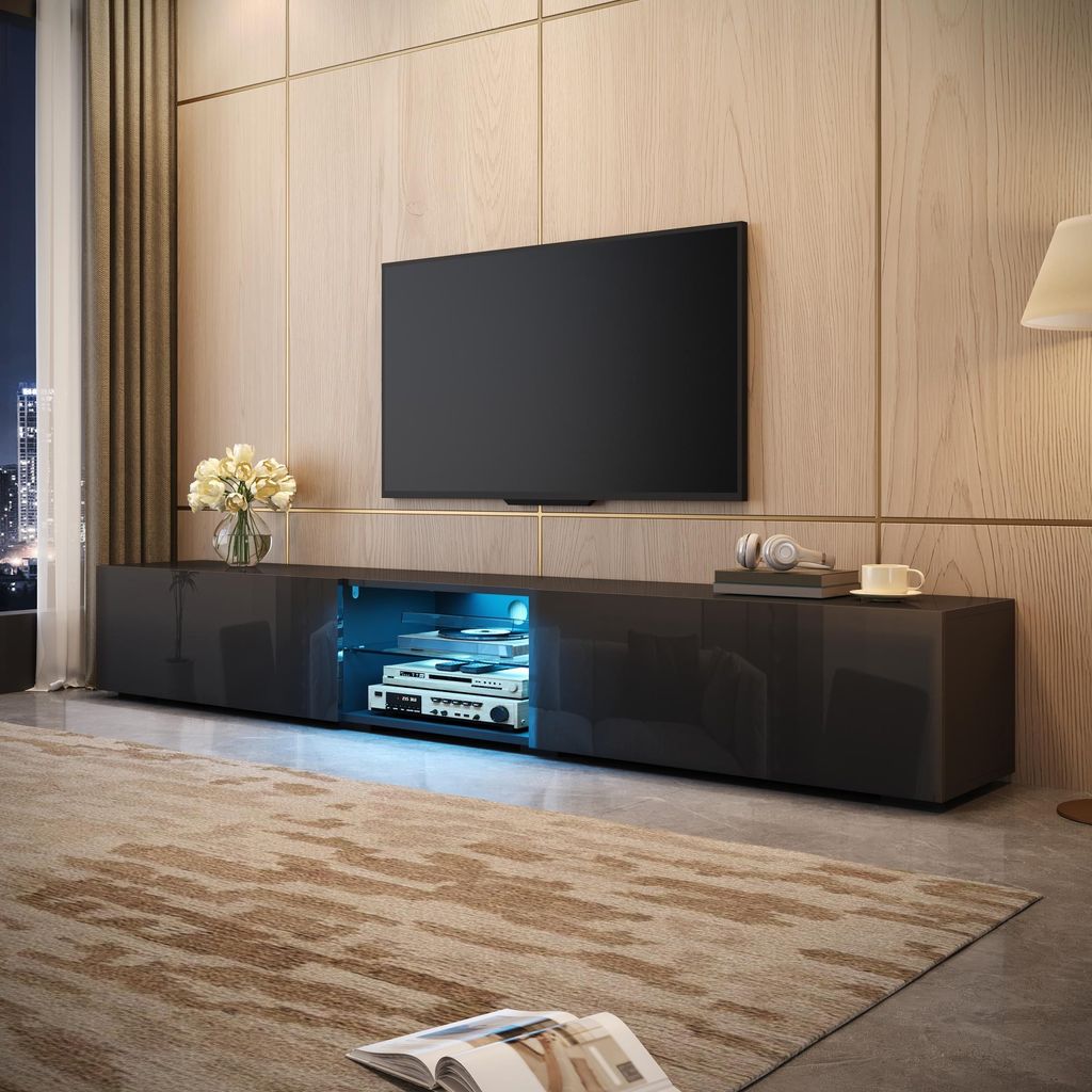 Mobile TV con ante lucide, mobile TV a basso profilo con Immagine del prodotto 