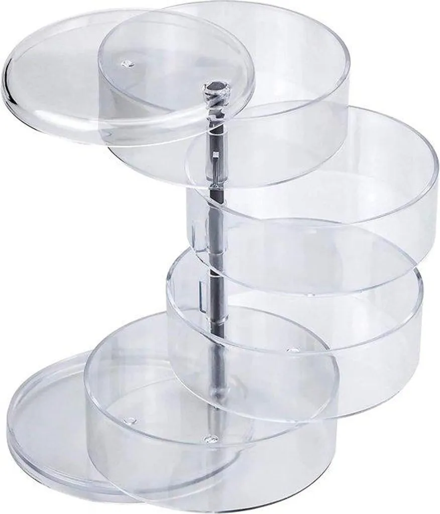 Boîte à bijoux ronde anti-poussière pour maquillage et serre-tête