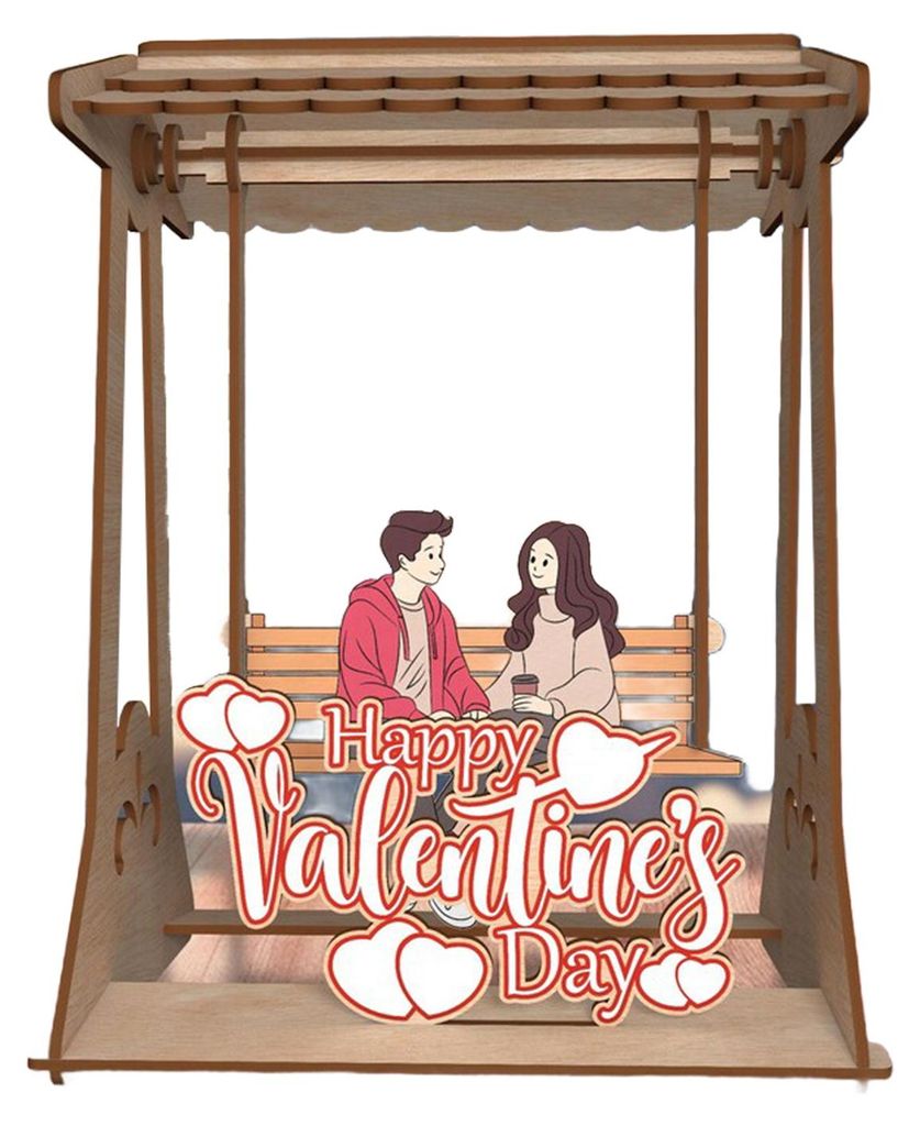 Schaukelstuhl-Paar-Dekoration, rustikales, handgefertigtes Tischschild im Landhausstil, Valentinstag, Jahrestag, Dekoration für Zuhause oder Büro