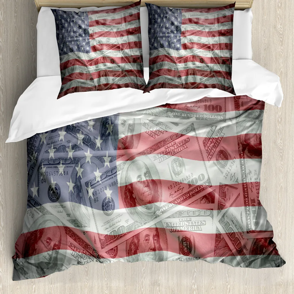 Set Letto ABAKUHAUS American Flag 200x200 Microfibra Premium