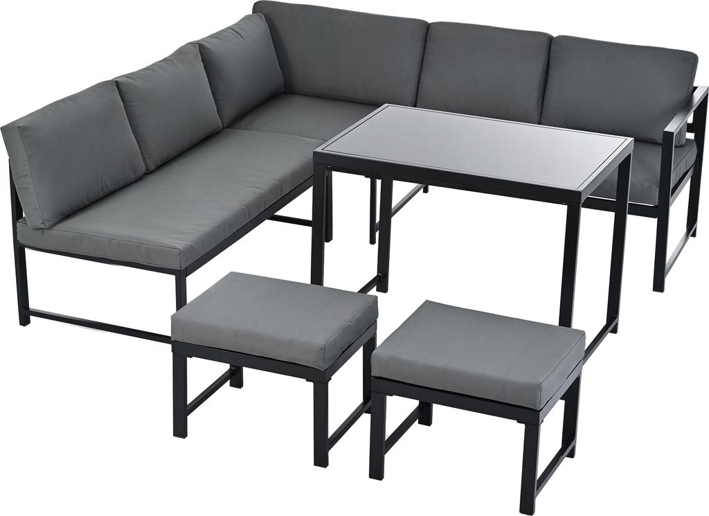 Merax Gartenmöbelset für 6-7 Personen, 5-tlg. Sitzgruppe Produktbild 10