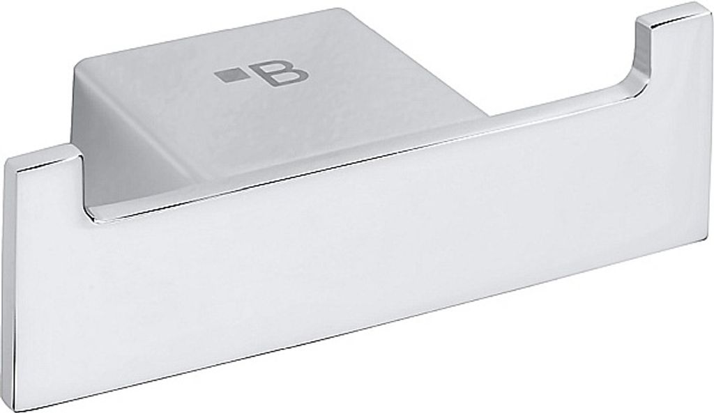BIA Doppelkleiderhaken Messing Chrom 80x28x39 mm für Bad & Küche >> zum Bohren