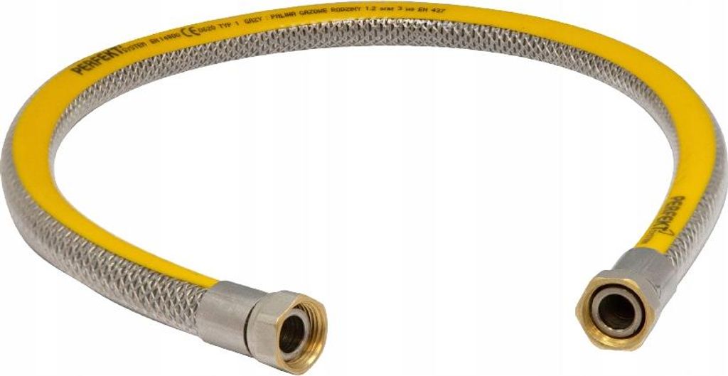 Perfexim | Tubo Gas 1/2" - 1500 mm - Giallo - Flessibile - Immagine del prodotto 