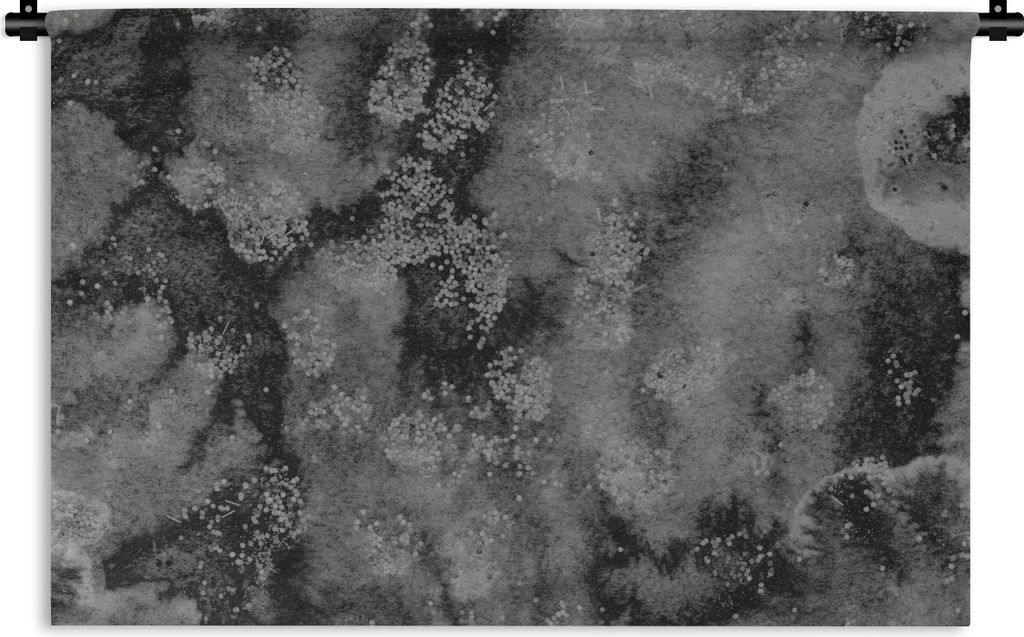 MuchoWow Wandteppich Wandbehang Beton - Farbe - Schwarz 90x60 cm Tapisserie Dekoration Wandtuch - Wandskulpturen - Bildteppich