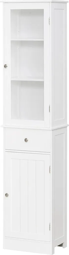 Rangement salle de bains vertical 40cm - Gain de place avec 2 portes