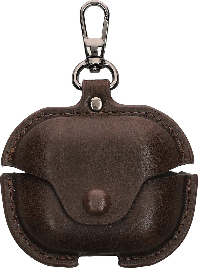 kwmobile Kunstleder Hülle kompatibel mit Samsung Galaxy Buds 3 / Galaxy Buds 3 Pro - Schutzhülle Etui Case Cover in Dunkelbraun