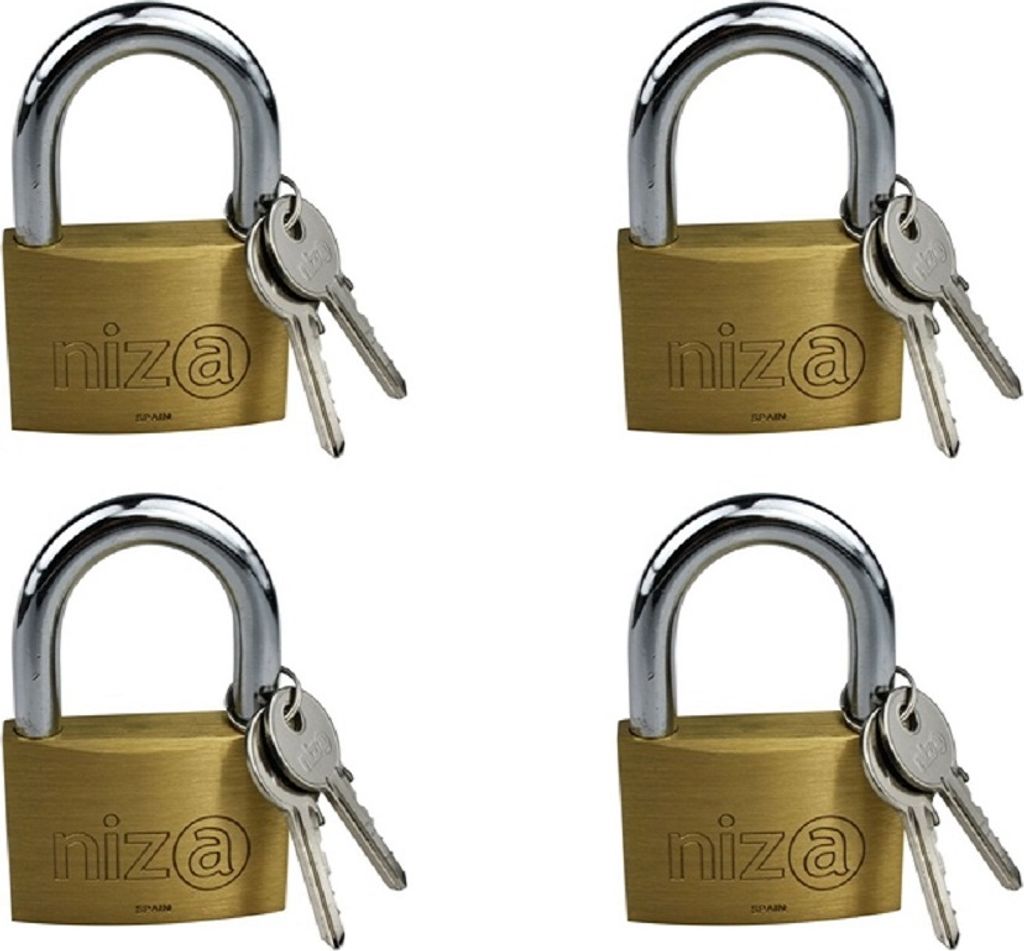 4er Set Vorhängeschlösser 70mm Bügelschloss Kofferschloss kl.Bügel Kellerschloss