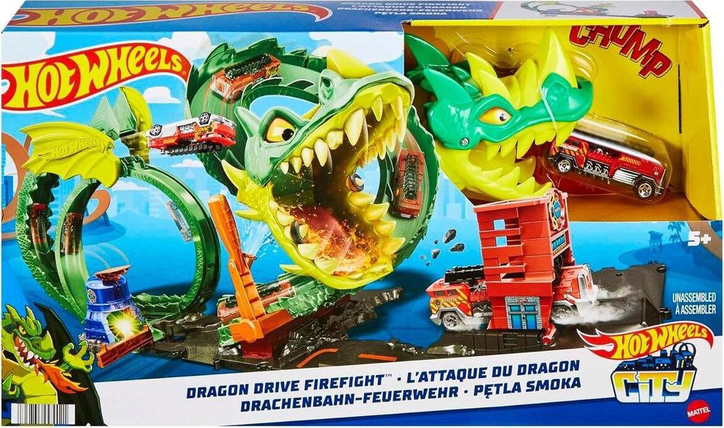 Mattel HJV70 - Hot Wheels - Drachenangriff Spielset