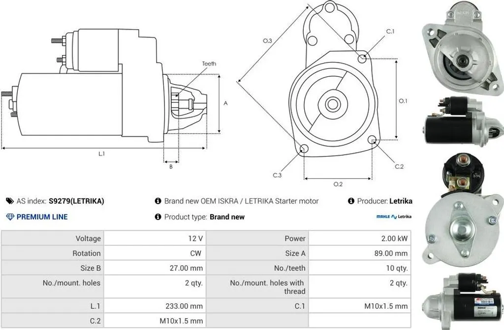 Moteur 2.3 Robuste pour 4640 E et 5240 - Cylindrée 1.2 à 2.3 Litres - 5
