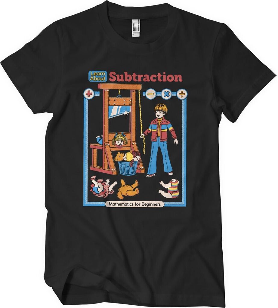 Learn About Subtraction T-Shirt - Large - Black