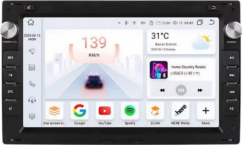 Autoradio mit Bluetooth und CarPlay – für VW Golf 4, Passat, Polo, Transporter T5, Multivan, Seat Jetta – kompatibel mit Apple und Android –...