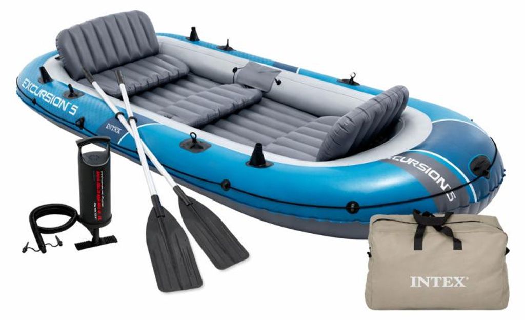 INTEX 66325 Bateau pneumatique Bateau de pêche Pagaie Pompe Image du produit 