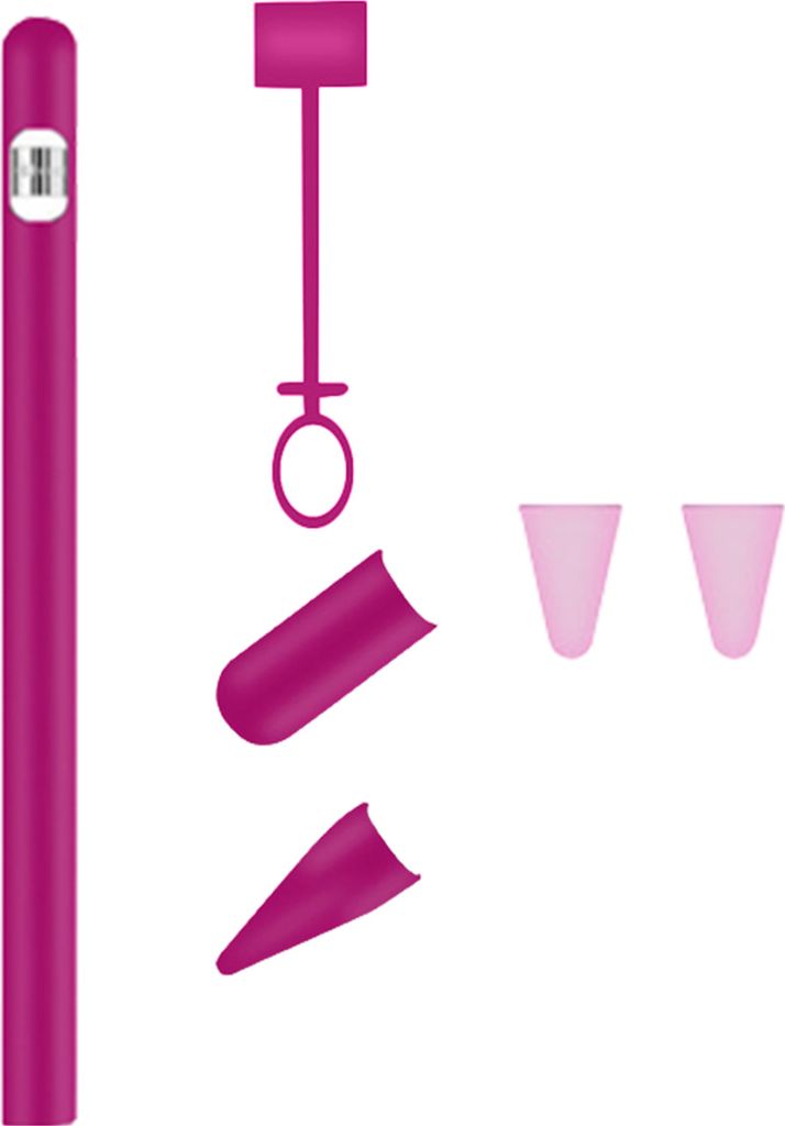 Anti-Falling-Tablet-Bildschirm-Schreiben von Stiftschützer für Apple Pencil 1-Rosenrot