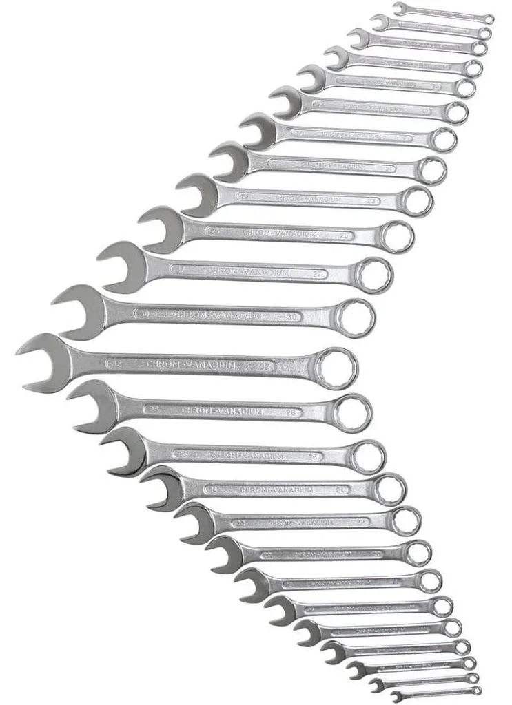 Jeu de 25 Clés Mixtes 6-32 mm en Acier Chrome Vanadium par D-Work