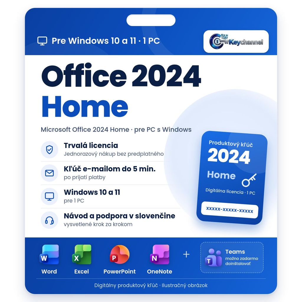 Microsoft Office 2024 Home | Plná verzia pre Windows 10/11 Obrázok produktu 