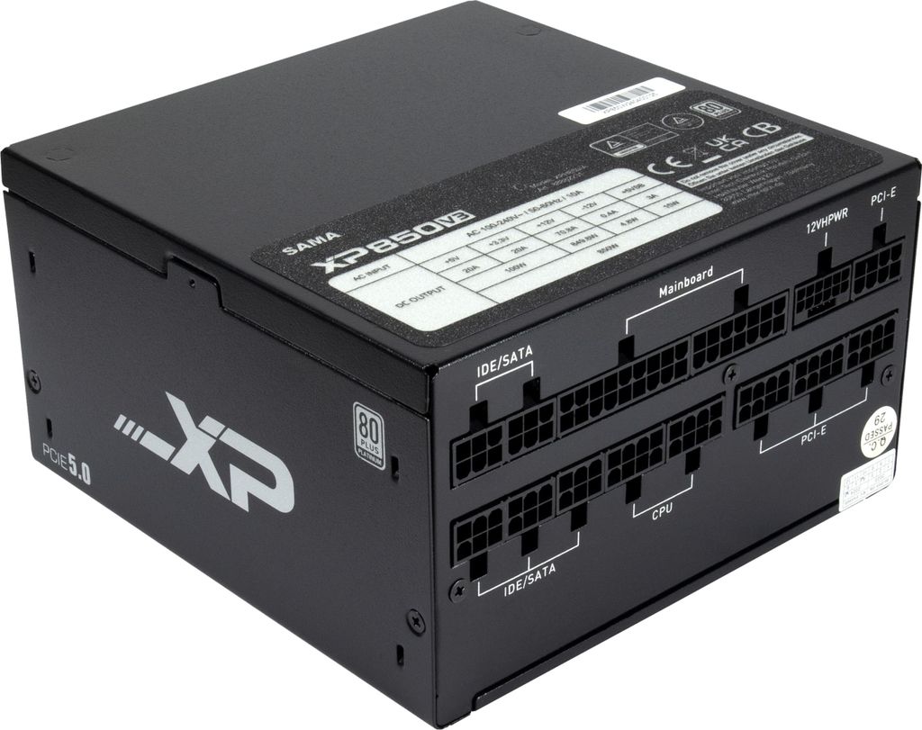 Inter-Tech SAMA XPH-850A, PC-Netzteil, (1x 12 Pin High Power GPU, 3x