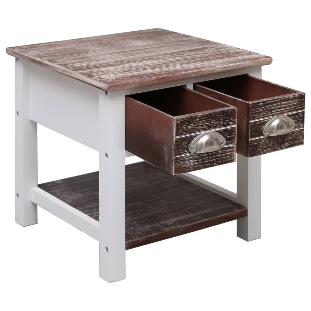 Petite table d'appoint stable en bois brun pour optimiser vos espaces - 3