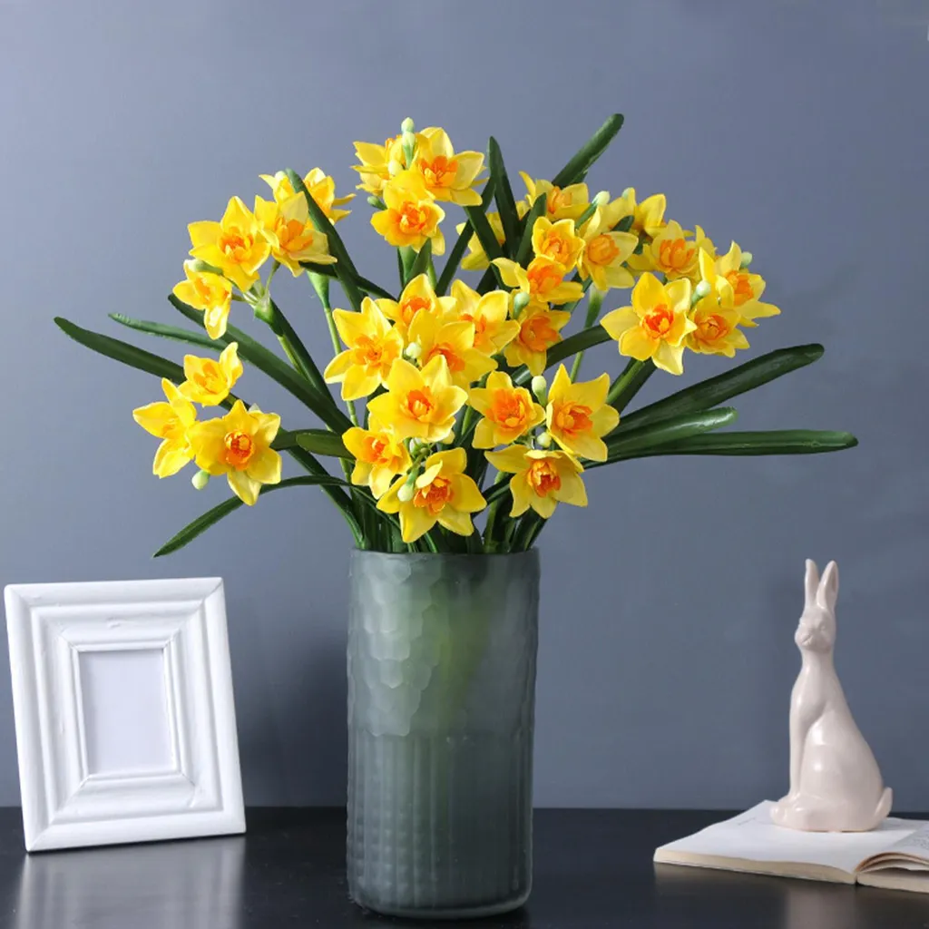 Plante Artificielle d'Intérieur : Bouquet de Narcisses de Simulation