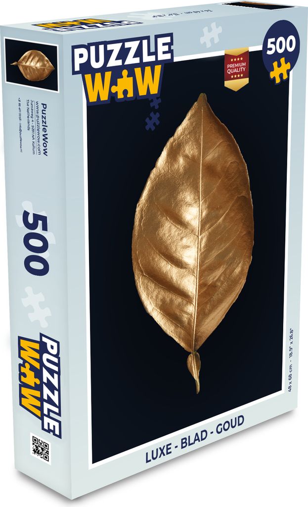 MuchoWow Puzzle 500 Teile Luxus - Blatt - Gold - Denken - Spiel - Toy