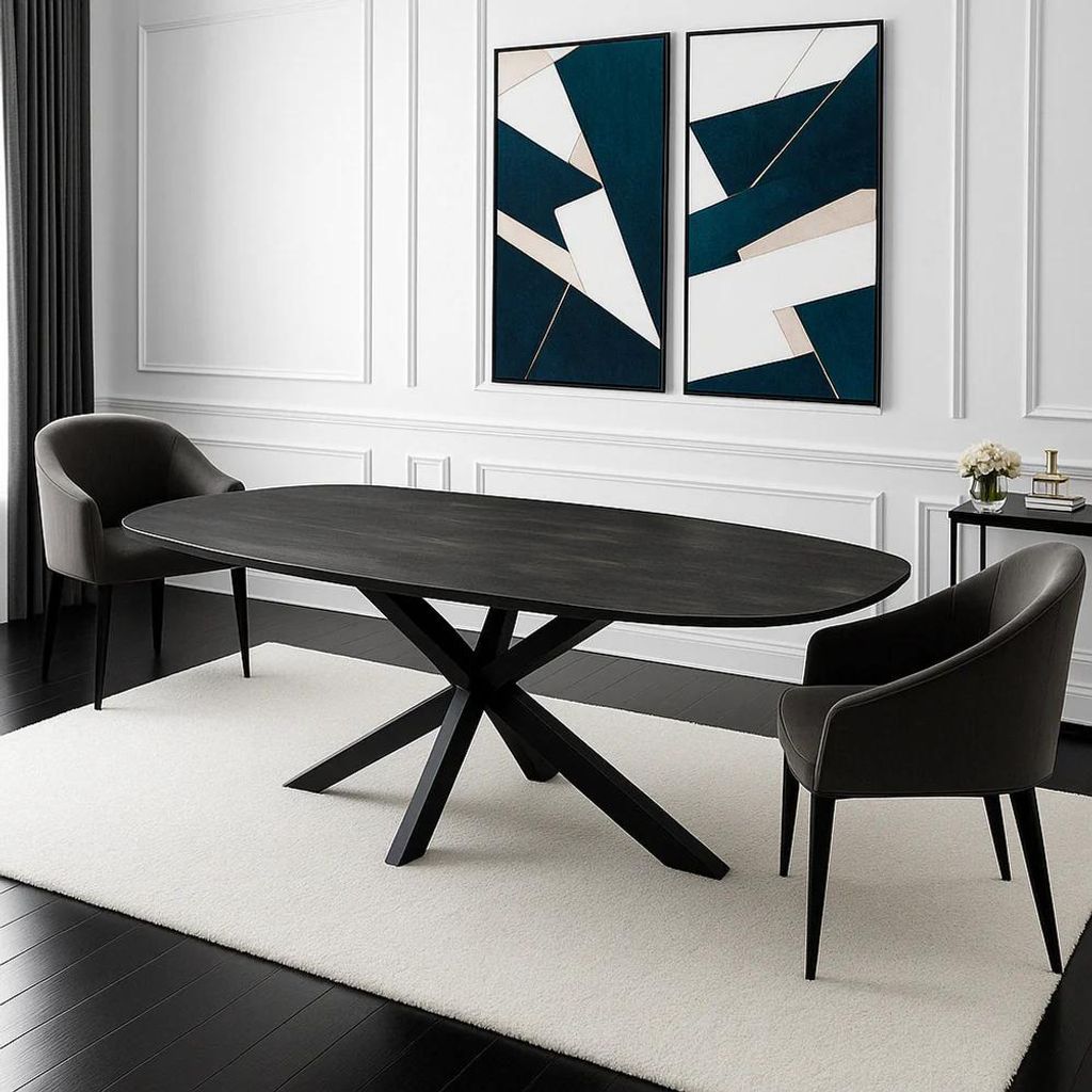 Zita Home - Table de salle à manger danoise ovale 180cm en Image du produit 