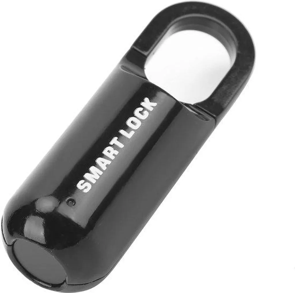 Cadenas de valise intelligent noir avec lecteur d'empreinte digitale