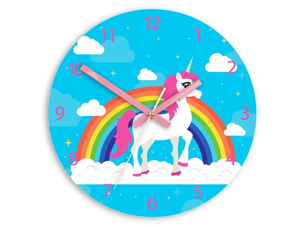 ModernClock, Wanduhr, Wanduhr für Kinder, Einhorn mit Produktbild 2