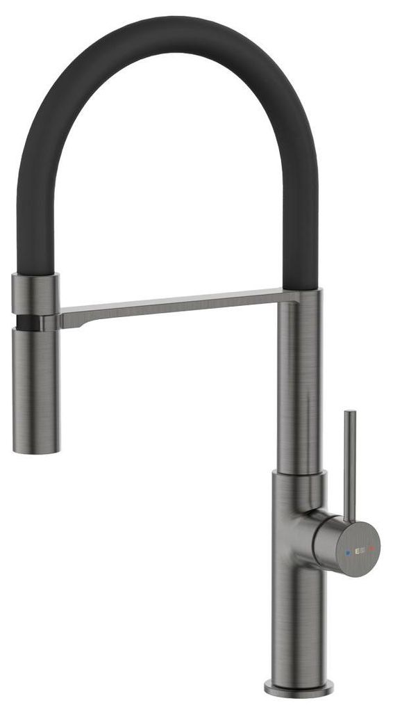 Magneto mitigeur évier à douchette mobile gris gun métal Image du produit 