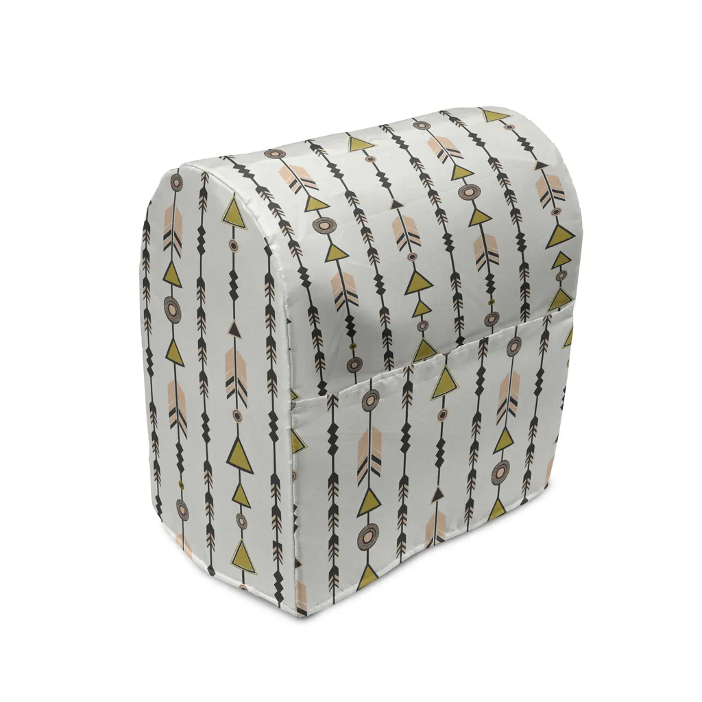 Housse Mixeur avec Poches de Rangement Motif Rétro 36x39x24 cm Noir