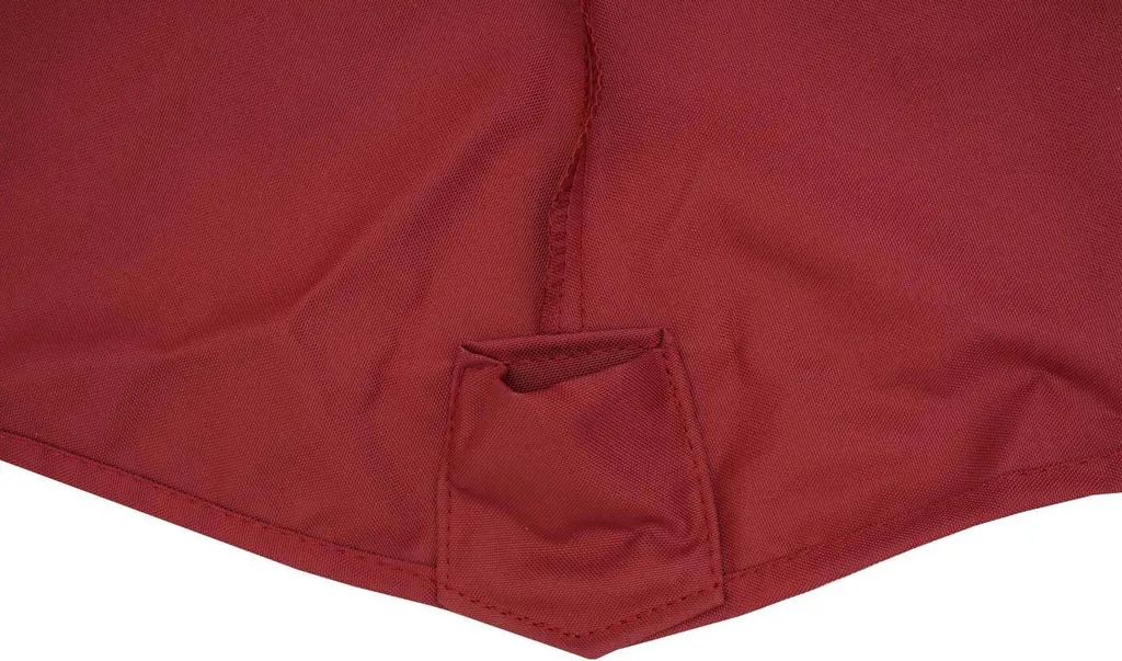 Toile parasol bordeaux 3m haut grammage 220g/m² anti-UV 8 baleines