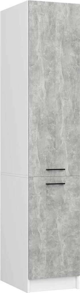 Hochschrank 40 cm VERMINA - weiß / Beton Produktbild 