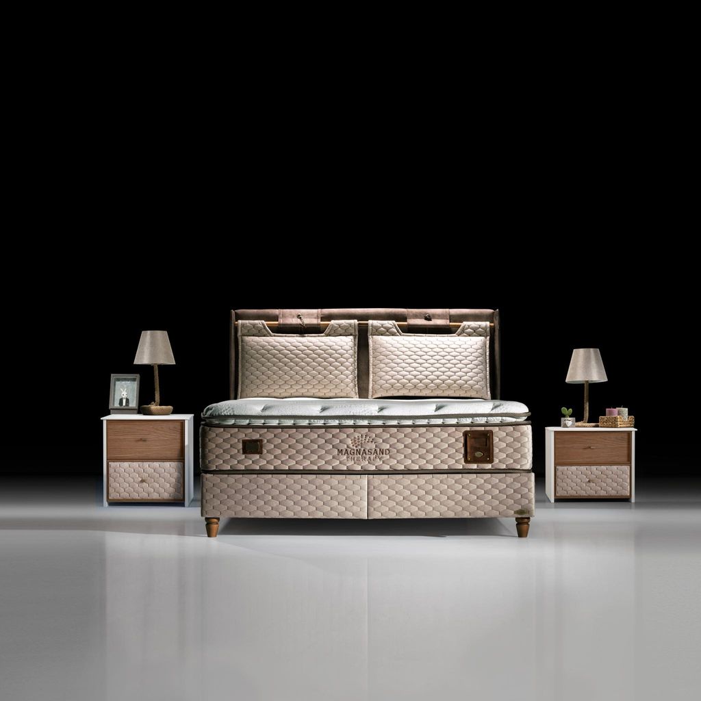 Bambi Boxspringbett 160x200 mit Bettkasten mit Matratzen Produktbild 