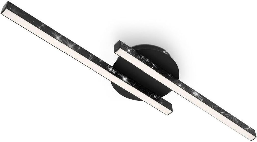 LED Deckenleuchte Wandleuchte Glitzereffekt 10,5 W schwarz Produktbild 