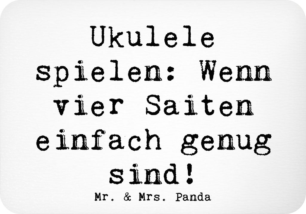 Mr. & Mrs. Panda magnet Spruch Ukulele Freude - Weiß - Geschenk, Fortgeschrittene, rechteckmagnet, Lernen, Musiker, Geschenkidee, küchenmagnet, S...